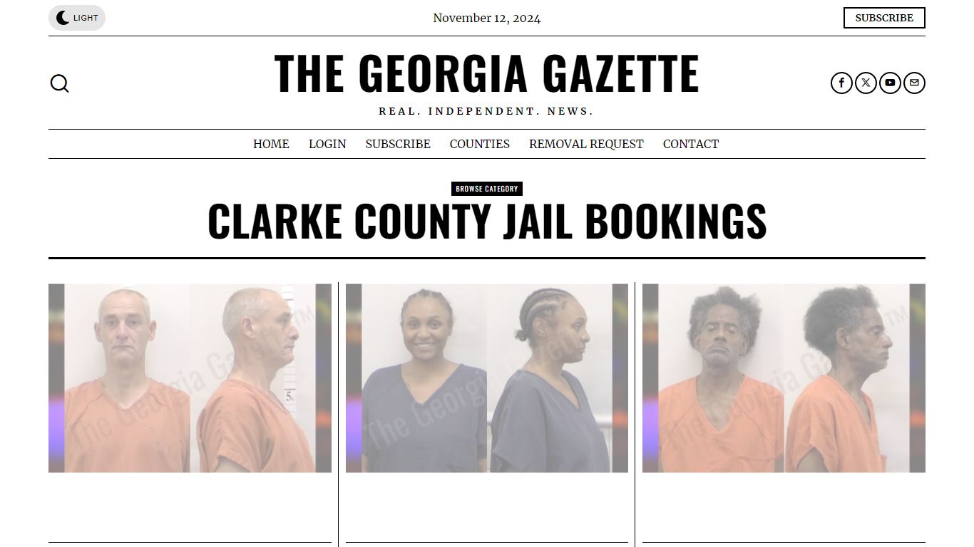 Clarke County Jail Bookings – The Georgia Gazette